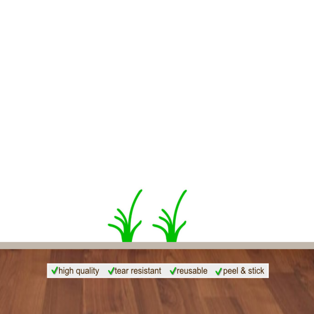 Stringy Grass Wall Decal Sticker -Set of 2