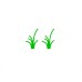 Stringy Grass Wall Decal Sticker -Set of 2