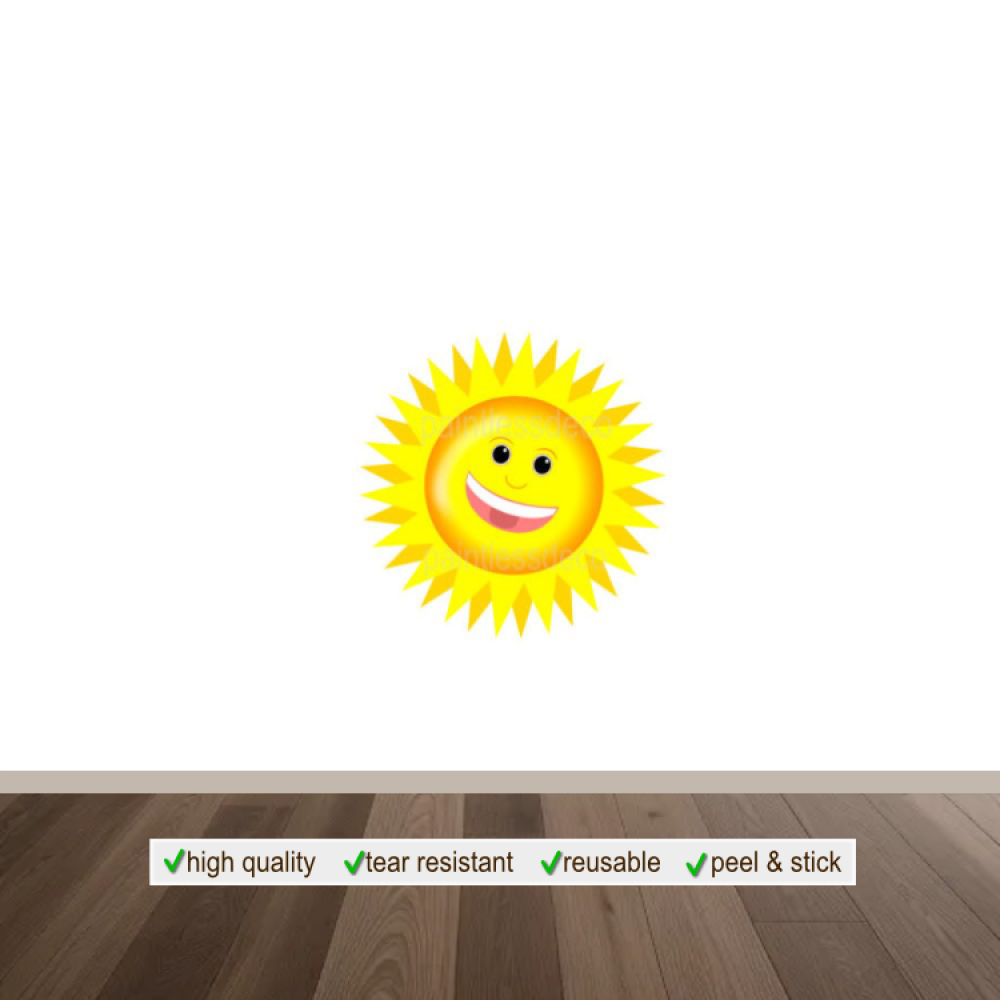 Sun Shine Wide Smile Wall Decal (Version 3)