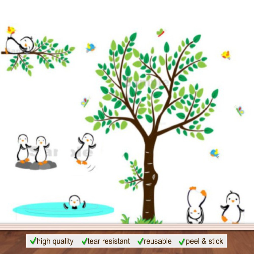 Penguin Land Pool Party Wall Decal Set
