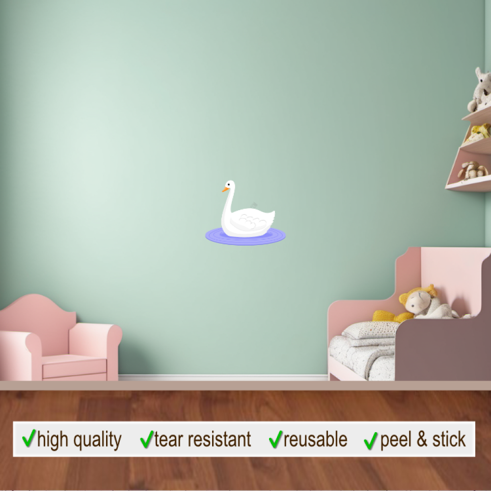 Swan Wall Decal  Sticker and Baby
