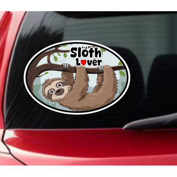 Sloth Car Window Decal Sticker