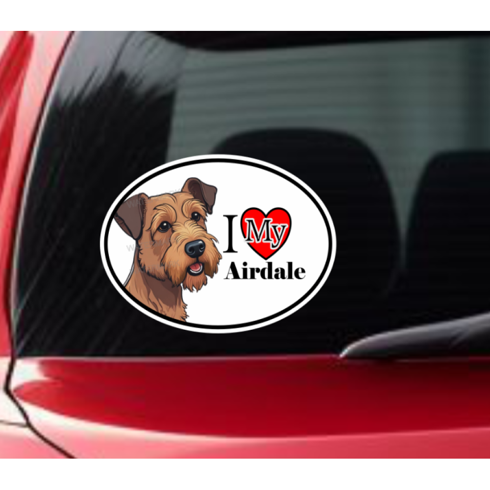 Airdale Dog Car Window Decal Sticker