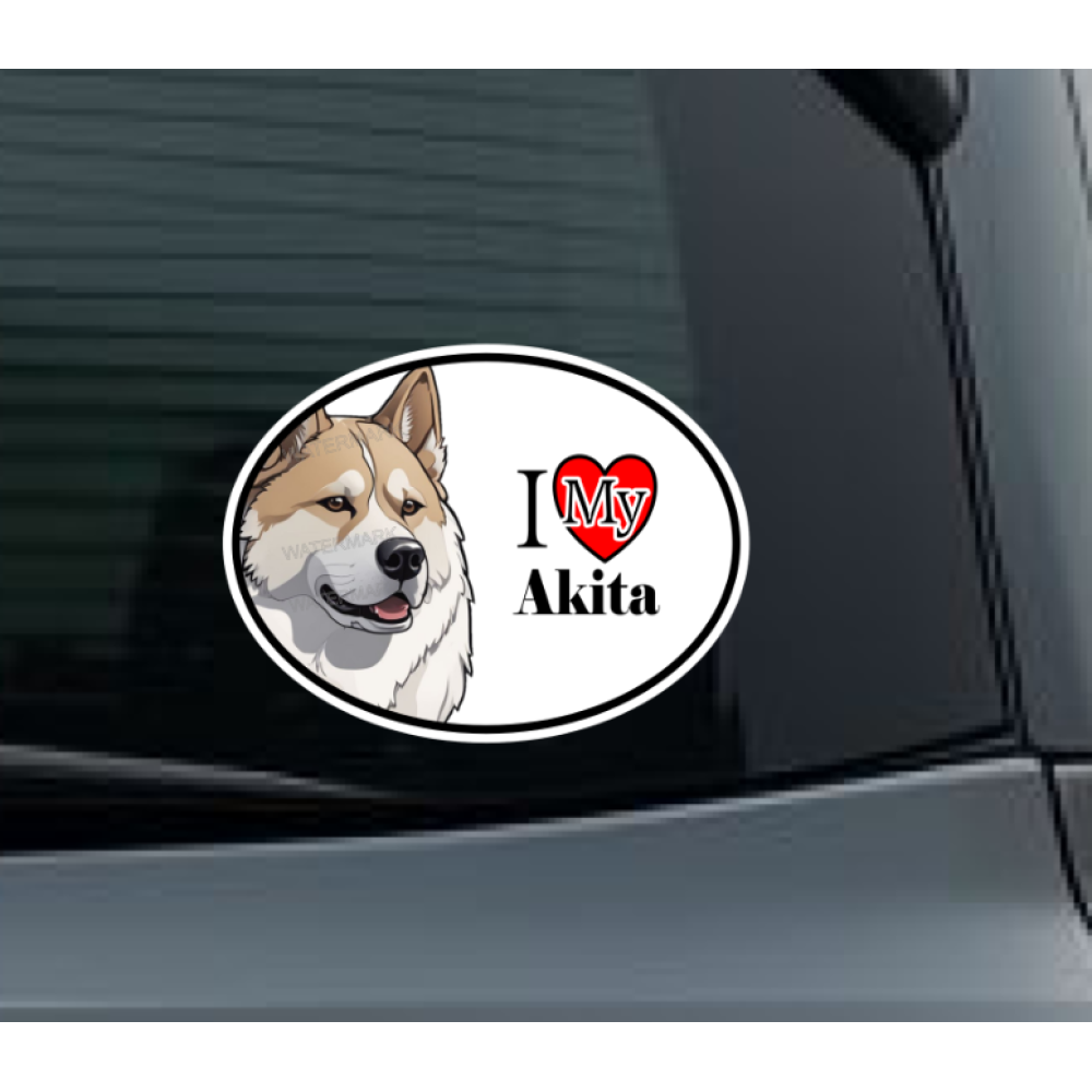 Akita Dog Car Window Decal Sticker