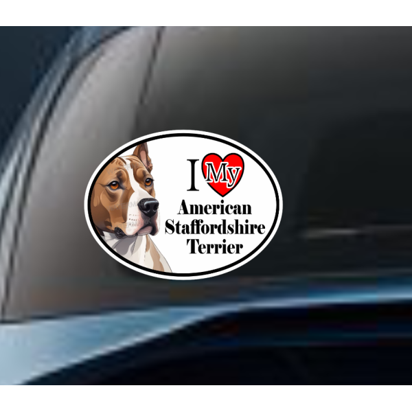 American Staffordshire Terrier Dog Car Window Decal Sticker