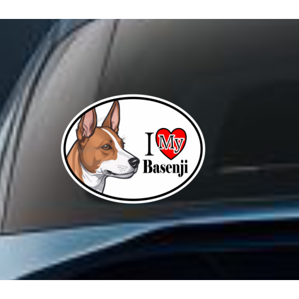 Basenji Dog Car Window Decal Sticker