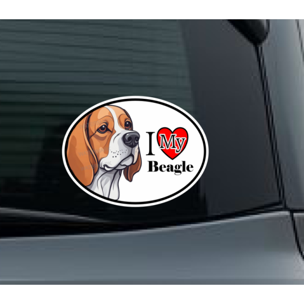 Beagle Dog Car Window Decal Sticker