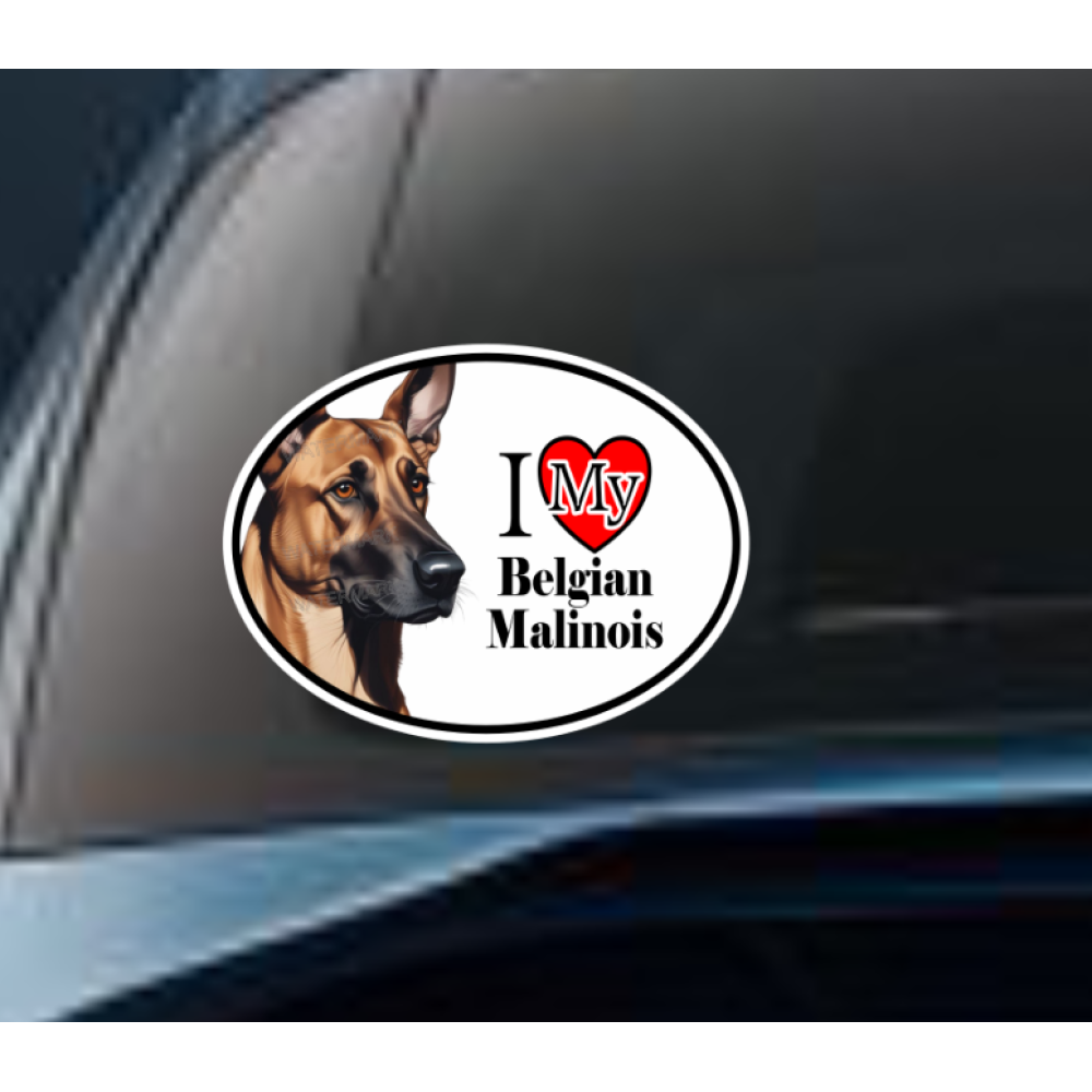 Belgian Malinois Dog Car Window Decal Sticker