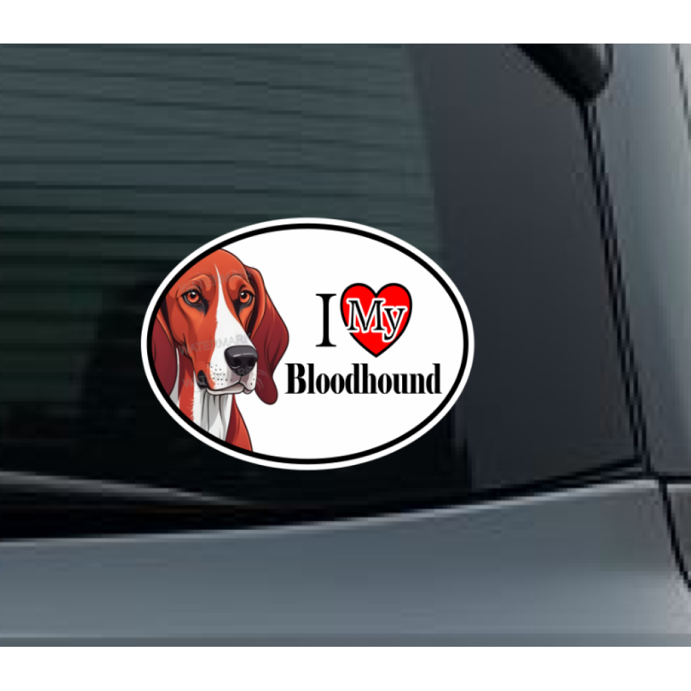 Bloodhound Dog Car Window Decal Sticker