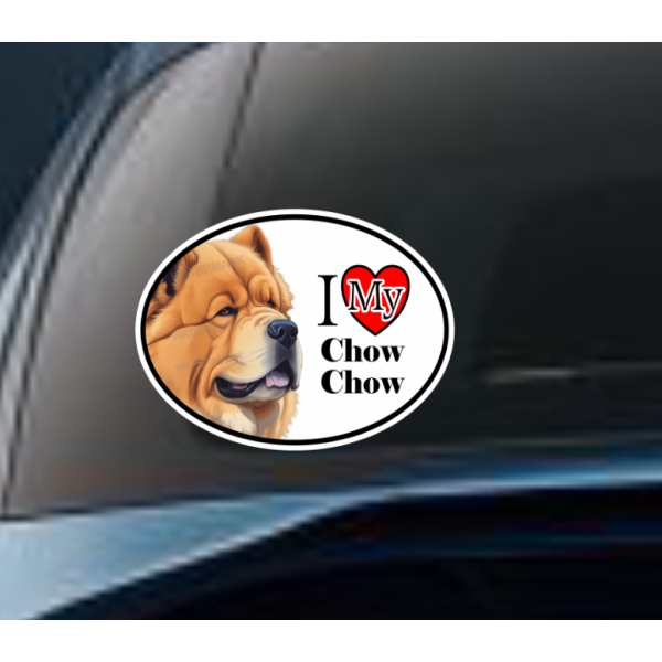 Chow Chow Dog Car Window Decal Sticker