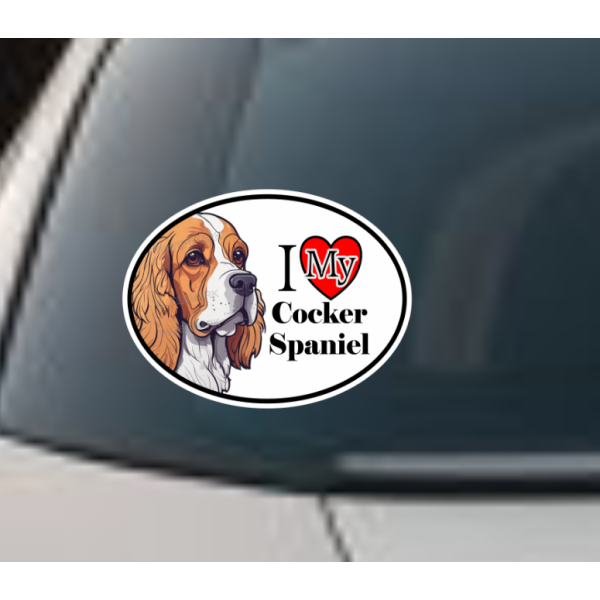 Cocker Spaniel Dog Car Window Decal Sticker