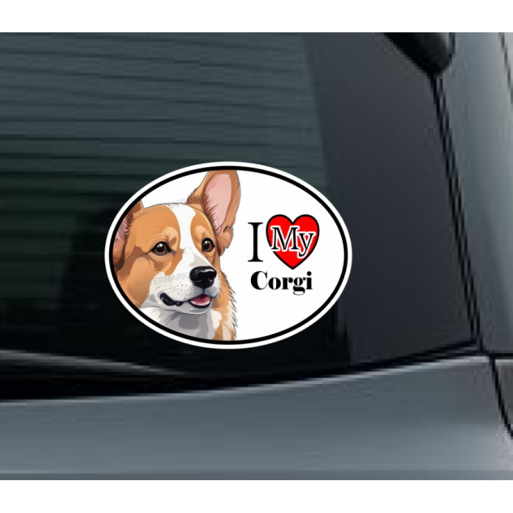 Corgi Dog Car Window Decal Sticker