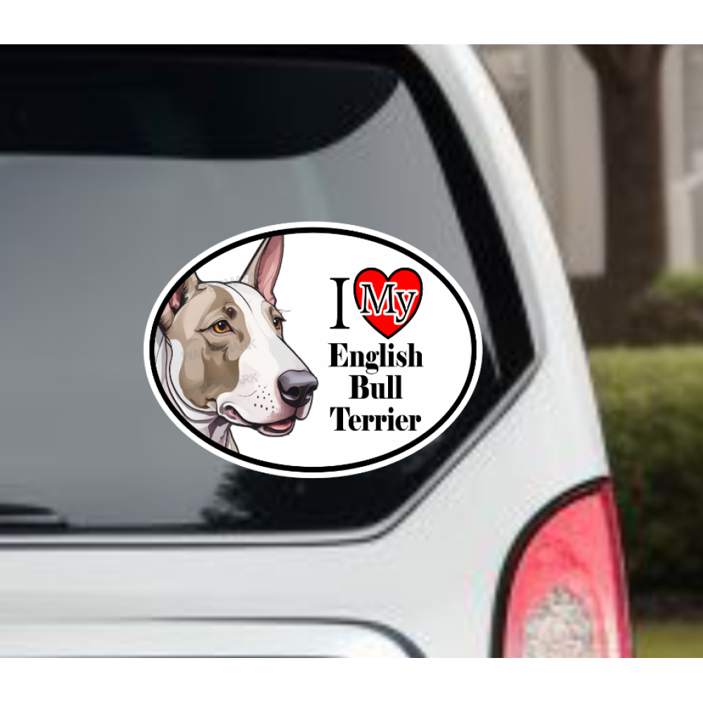 English Bull Terrier Dog Car Window Decal Sticker 2