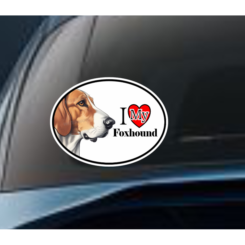 Foxhound Dog Car Window Decal Sticker