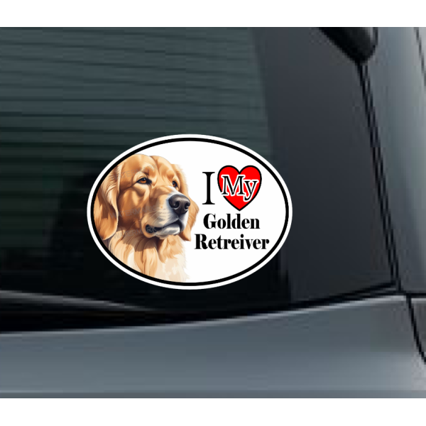 Golden Retriever Dog Car Window Decal Sticker