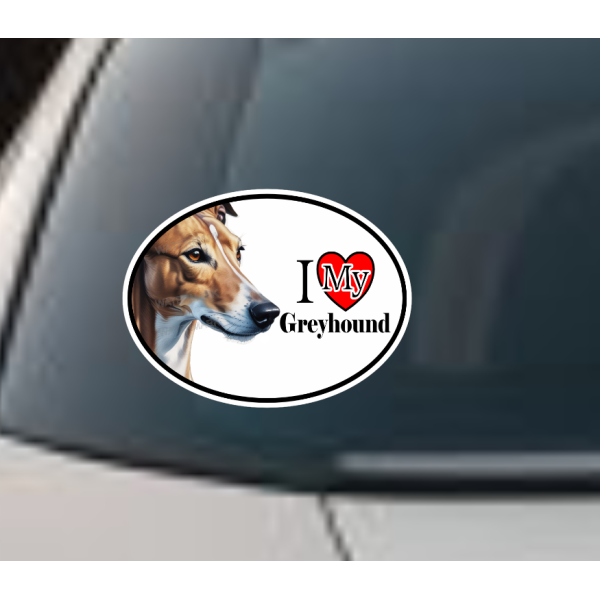 Greyhound Dog Car Window Decal Sticker