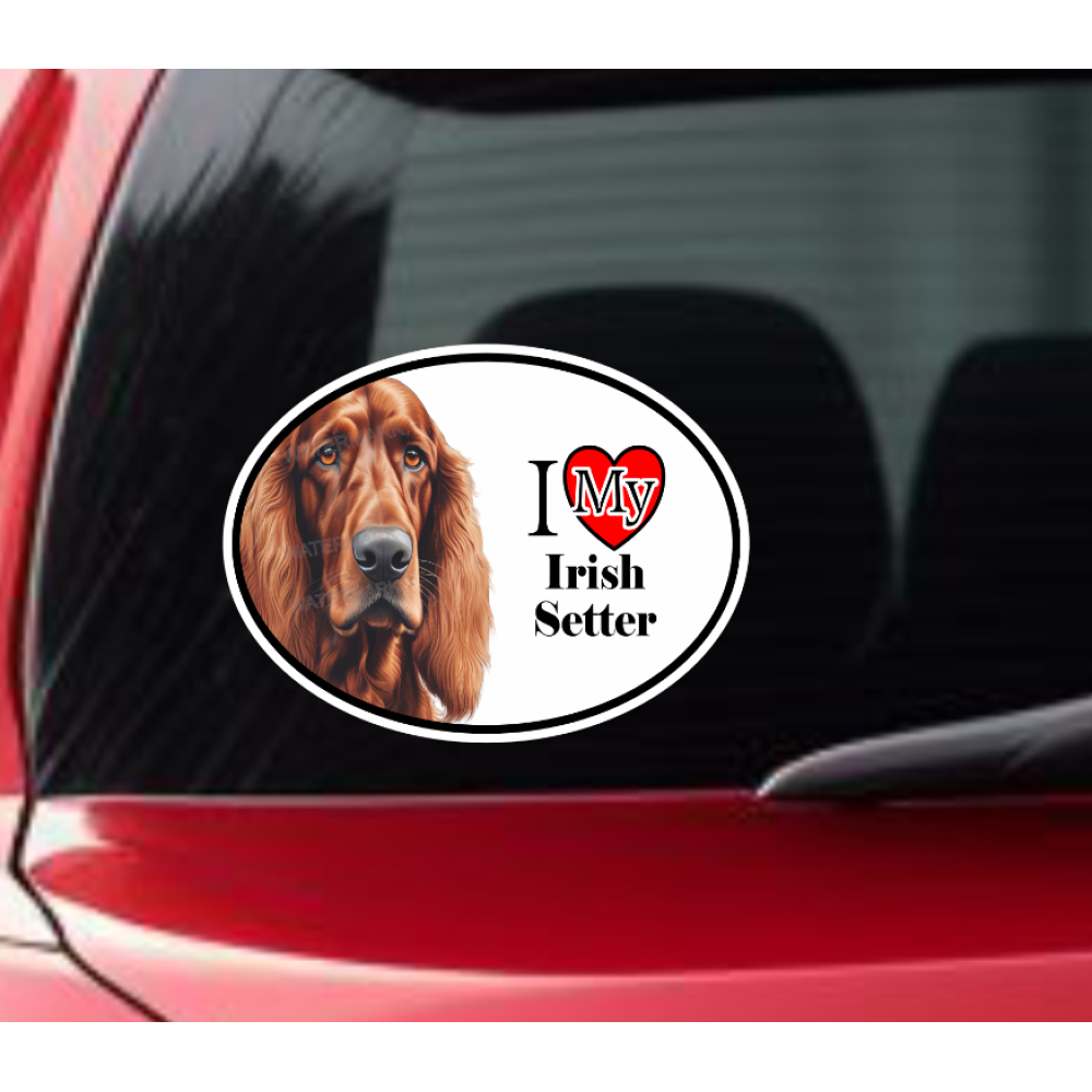 Irish Setter Dog Car Window Decal Sticker