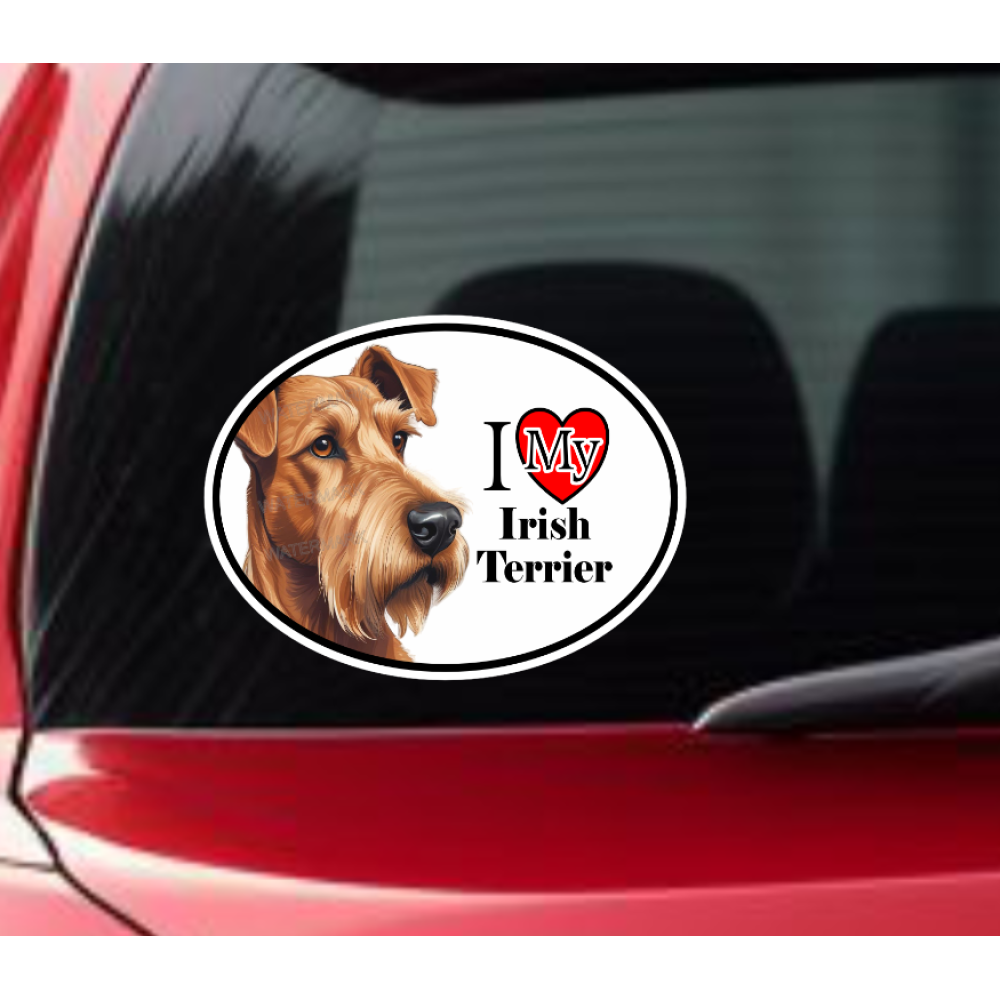 Irish Terrier Dog Car Window Decal Sticker