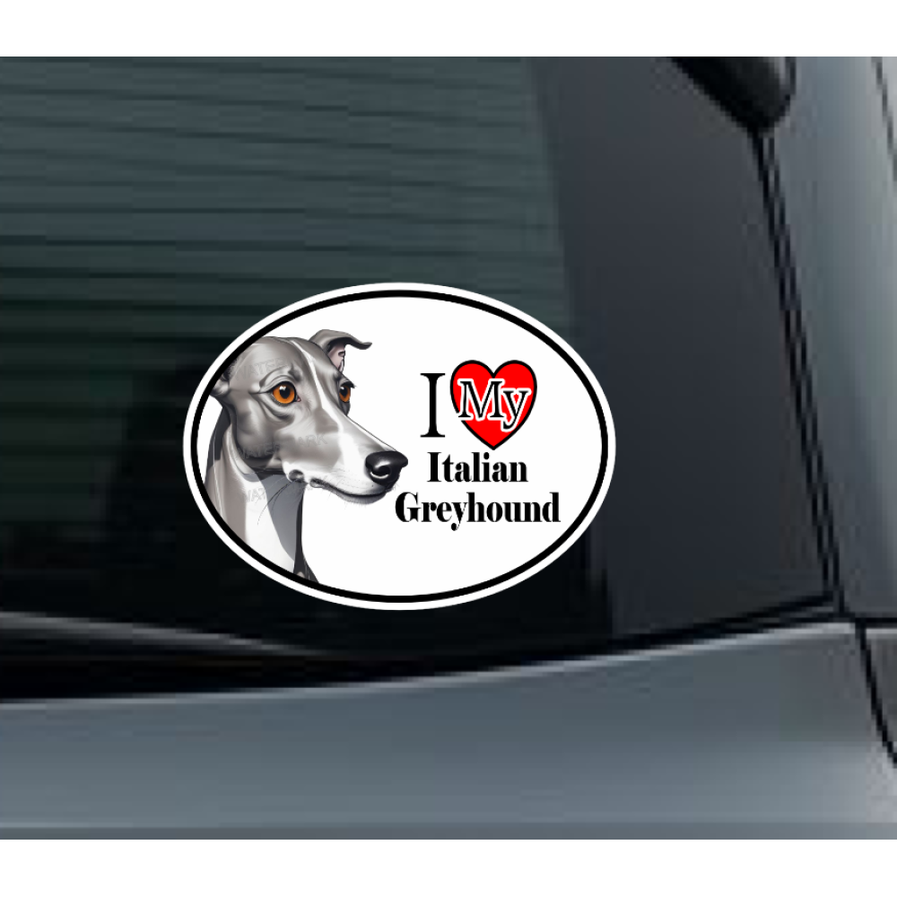 Italian Greyhound Dog Car Window Decal Sticker