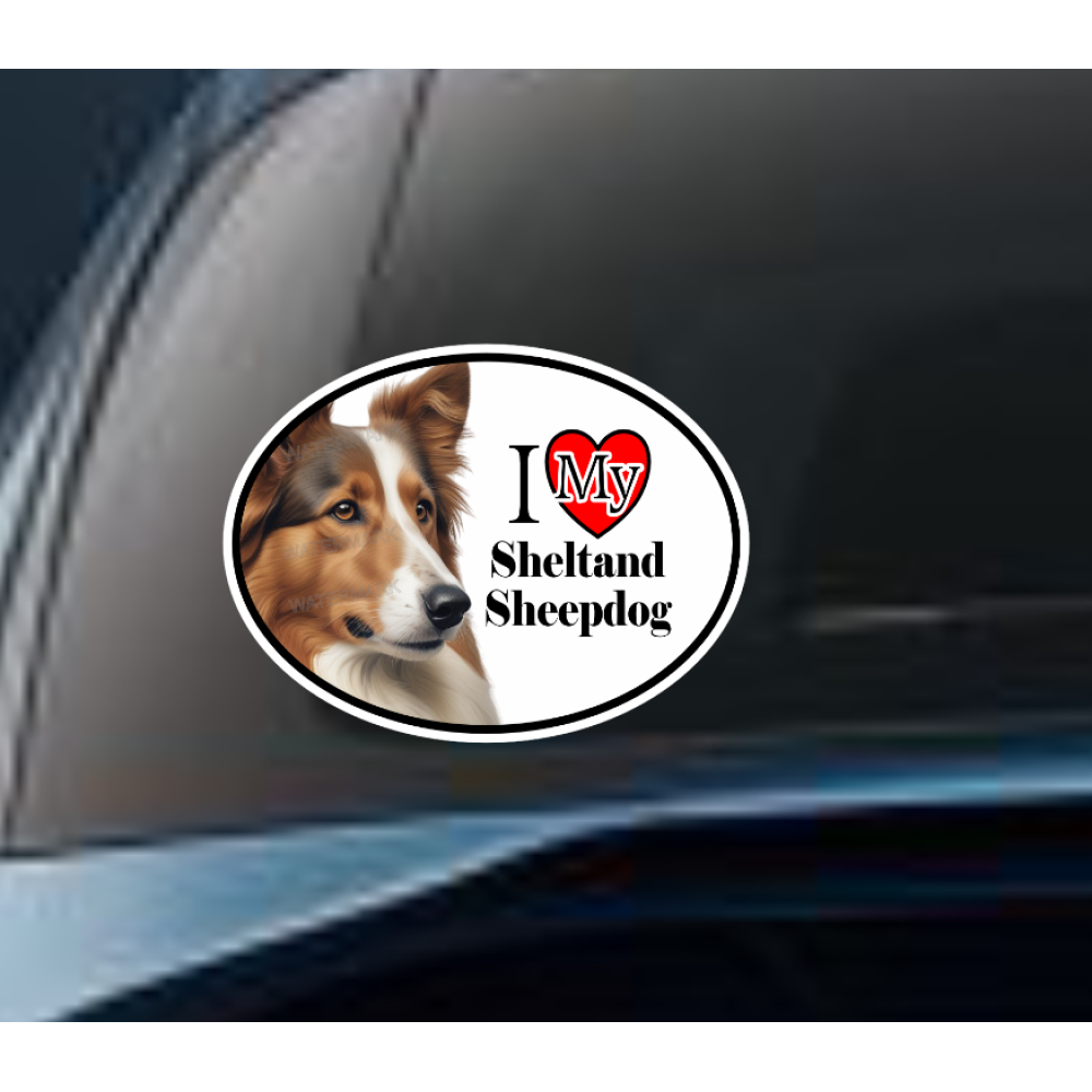 Shetland Sheepdog Dog Car Window Decal Sticker