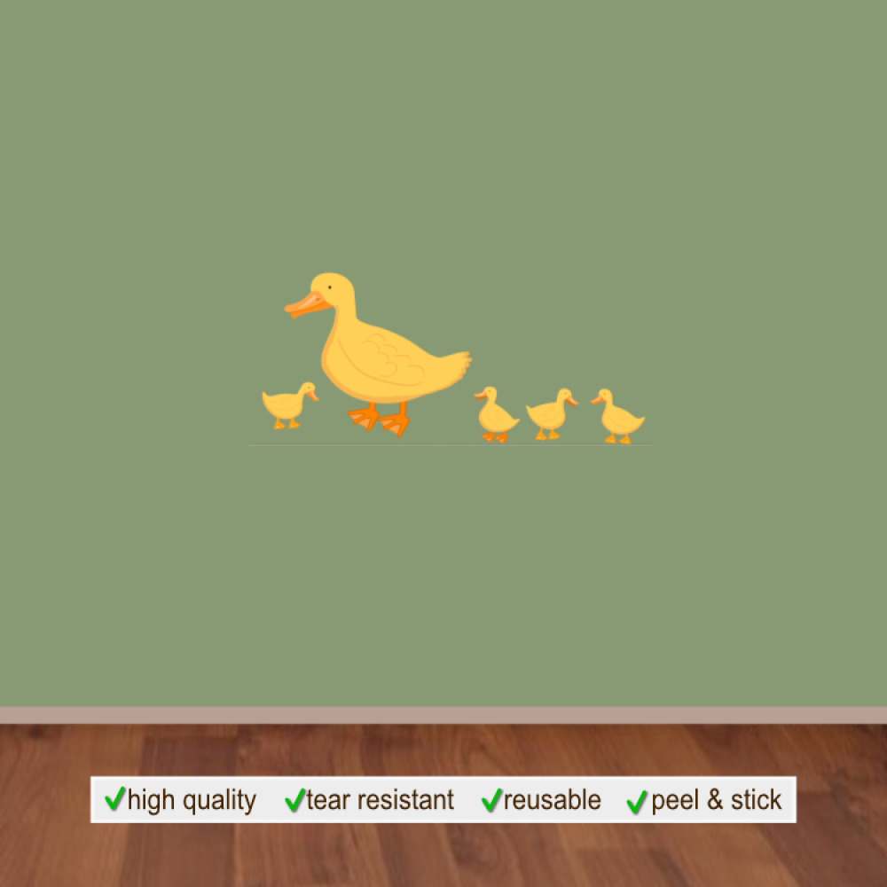 Duck and Baby Ducklings Wall Decal Set
