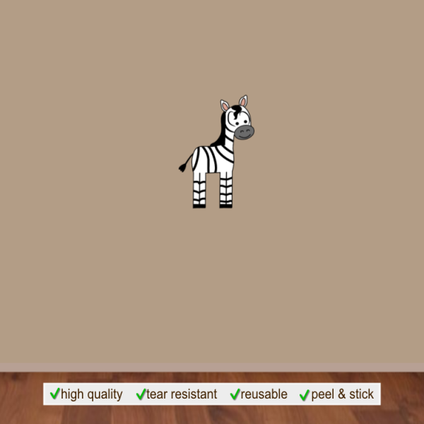 Zebra Wall Decal Jungle Land Theme