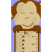 Monkey Growth Chart Wall Decal - Reusable